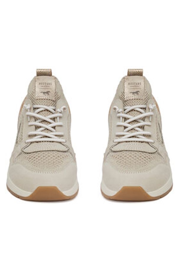 Mustang Sneakersy 1487-301 Beżowy. Kolor: beżowy. Materiał: materiał, syntetyk