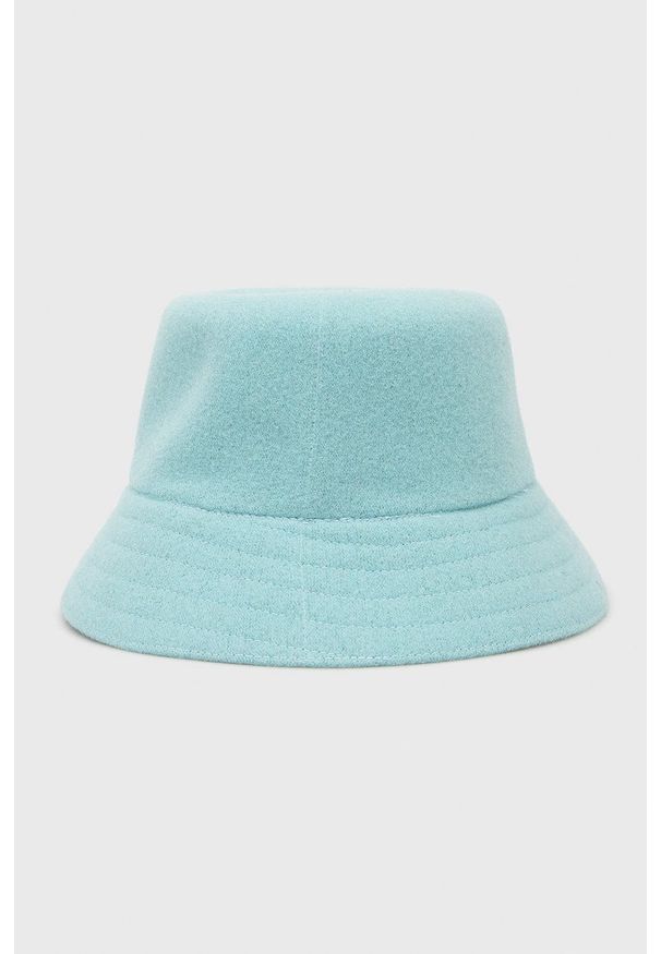 Kangol - Kapelusz wełniany. Kolor: niebieski. Materiał: wełna