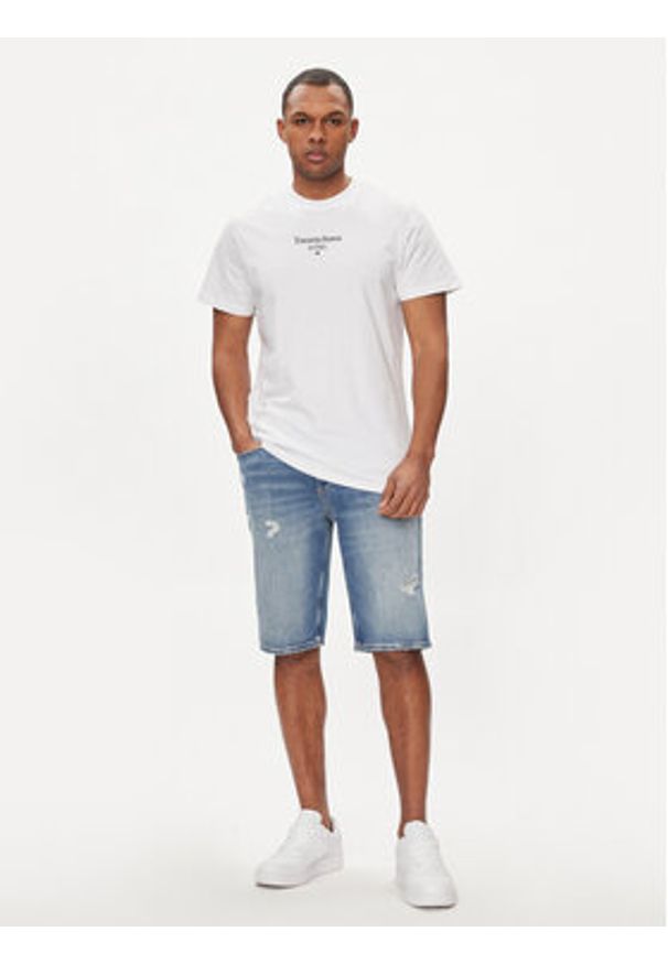 Tommy Jeans Szorty jeansowe Ryan DM0DM19453 Niebieski Slim Fit. Kolor: niebieski. Materiał: bawełna