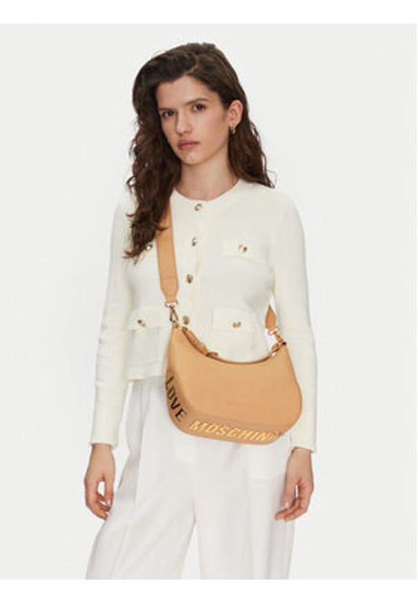 Love Moschino - LOVE MOSCHINO Torebka JC4018PP1MLT0105 Beżowy. Kolor: beżowy. Materiał: skórzane