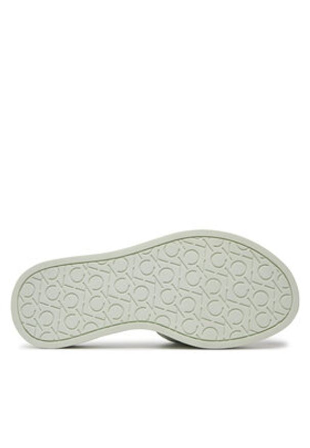 Calvin Klein Klapki Flatform Slide Relock Lth HW0HW02049 Zielony. Kolor: zielony. Materiał: skóra