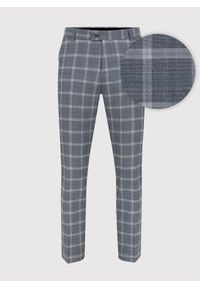 Pako Lorente - PAKO LORENTE – Szare spodnie garniturowe w kratę z wełną. Kolor: szary. Materiał: wełna #5