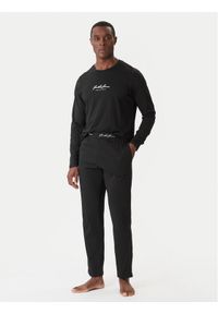 Jack & Jones Piżama Clyde 12286555 Czarny Loose Fit. Kolor: czarny. Materiał: bawełna