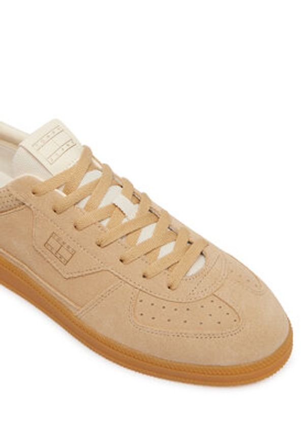Tommy Jeans Sneakersy The Greenwich Edge Suede EM0EM01732 Beżowy jasny. Kolor: beżowy. Materiał: zamsz, skóra