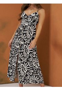 Sinsay - Sukienka midi na ramiączkach z wiskozy - wielobarwny. Materiał: wiskoza. Długość rękawa: na ramiączkach. Długość: midi #1