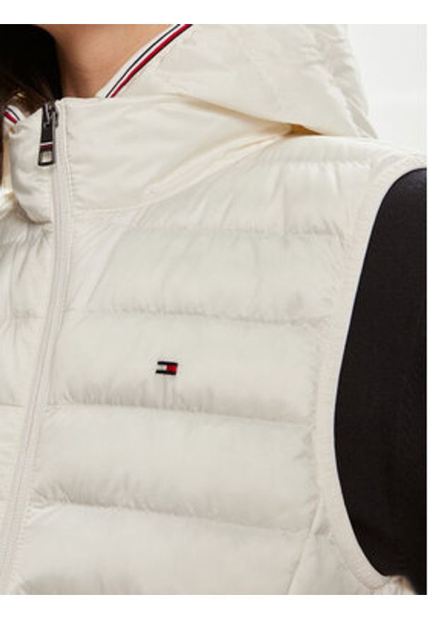 TOMMY HILFIGER - Tommy Hilfiger Bezrękawnik Global Stripe WW0WW40779 Biały Regular Fit. Kolor: biały. Materiał: syntetyk. Długość rękawa: bez rękawów