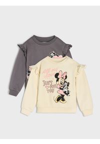 Sinsay - Bluzy 2 pack Minnie Mouse - kremowy. Kolor: kremowy. Wzór: motyw z bajki #1