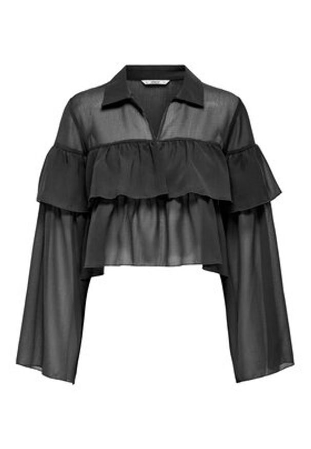 only - ONLY Bluzka Suzzi 15360661 Czarny Regular Fit. Kolor: czarny. Materiał: syntetyk