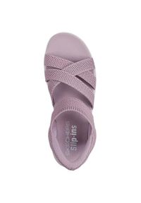 skechers - Sandały Skechers Arya - Cooling Off, Kobiety. Kolor: fioletowy. Materiał: materiał