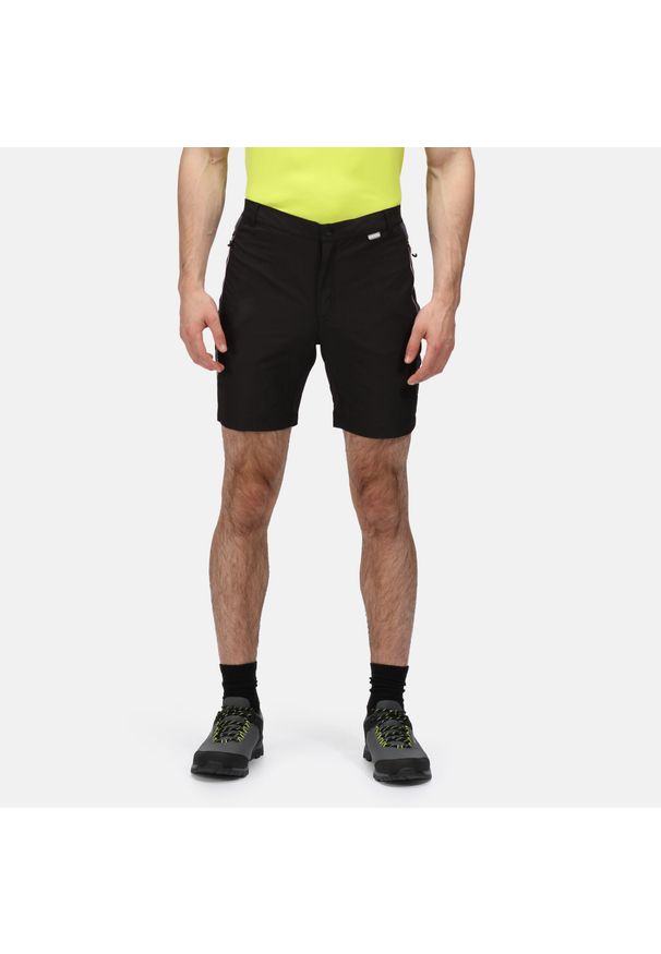 Regatta - Spodenki Mountain Shorts II. Kolor: wielokolorowy, czarny. Materiał: materiał