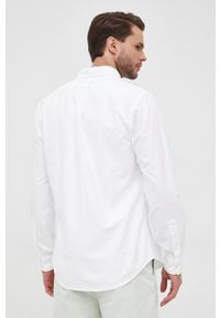 Polo Ralph Lauren koszula bawełniana męska kolor biały regular z kołnierzykiem button-down. Typ kołnierza: button down, polo. Kolor: biały. Materiał: bawełna. Wzór: aplikacja #4