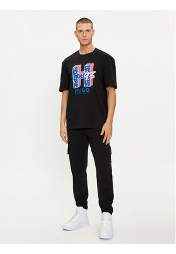 Hugo T-Shirt Nentryle 50513411 Czarny Relaxed Fit. Kolor: czarny. Materiał: bawełna