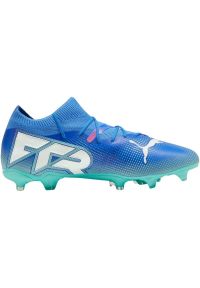 Buty piłkarskie Puma Future 7 Match FG/AG 107931 01 niebieskie. Kolor: niebieski. Materiał: syntetyk, materiał. Szerokość cholewki: normalna. Sport: piłka nożna #1