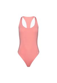 Strój kąpielowy damski Hurley O&O Solid Racerback Moderate One Piece. Kolor: różowy