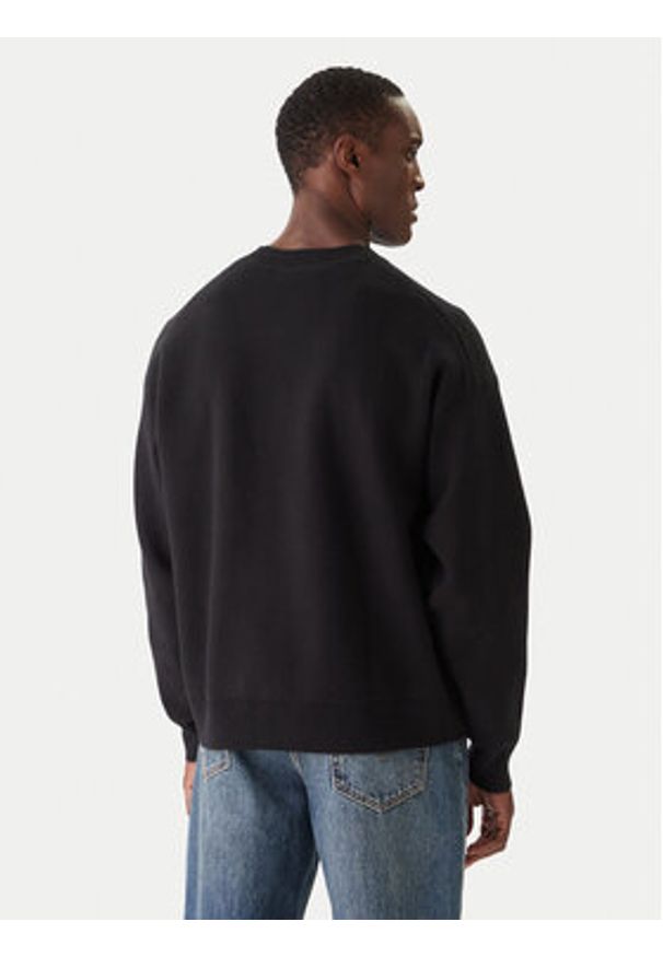 Calvin Klein Jeans Sweter LV04RD305G Czarny Relaxed Fit. Kolor: czarny. Materiał: bawełna