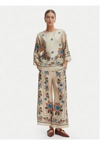 Weekend Max Mara Bluzka Samba 2615111062 Écru Loose Fit. Kolor: kremowy. Materiał: jedwab #3