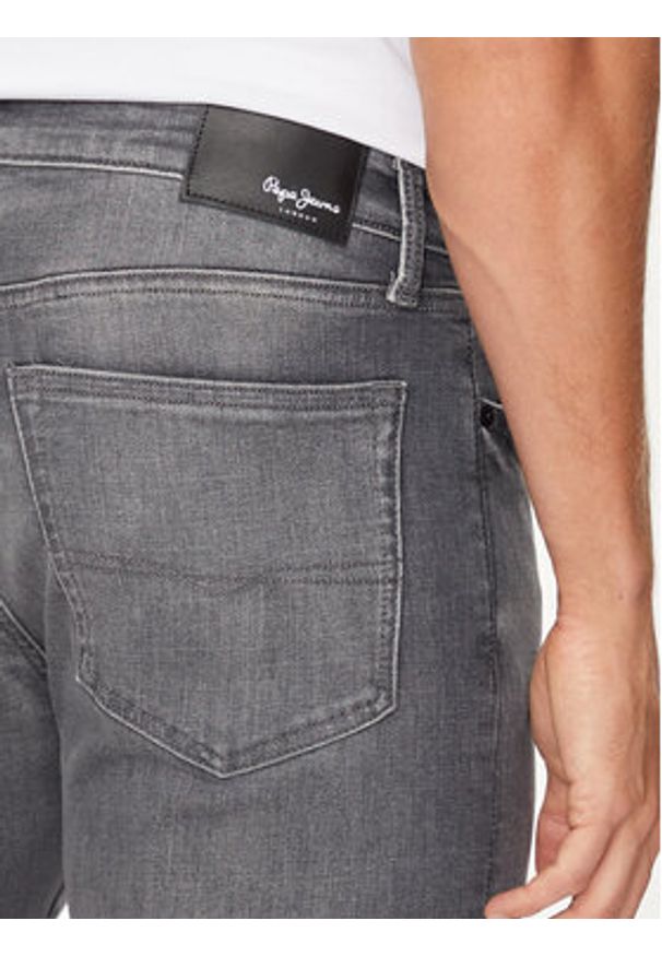 Pepe Jeans Jeansy PM207388 Szary Slim Fit. Kolor: szary
