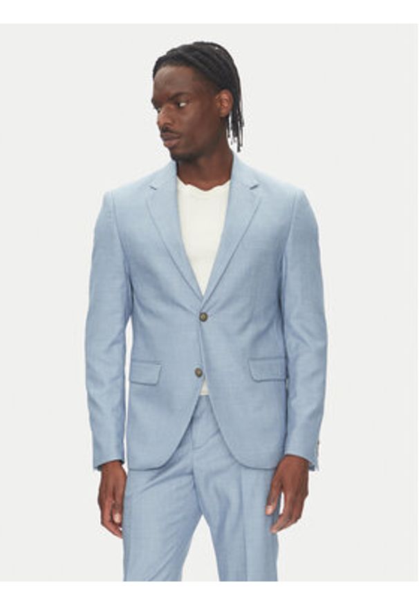 Lindbergh Garnitur 30-606034 Błękitny Slim Fit. Kolor: niebieski. Materiał: syntetyk
