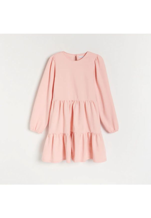 Reserved - Bawełniana sukienka - Różowy. Kolor: różowy. Materiał: bawełna
