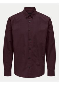 Only & Sons Koszula Pete 22033255 Bordowy Regular Fit. Kolor: czerwony. Materiał: bawełna #7