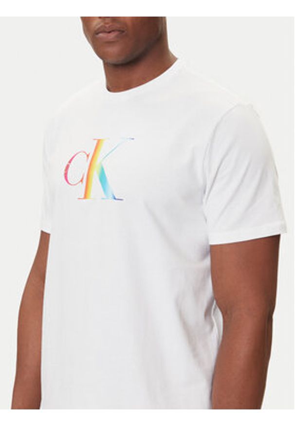 Calvin Klein Jeans T-Shirt Pride Graphic LV04RC800G Biały Regular Fit. Kolor: biały. Materiał: bawełna