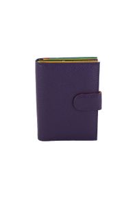 Barberini's - Portfel skórzany BARBERINI'S fioletowy D-8578-40. Kolor: fioletowy. Materiał: skóra. Wzór: kolorowy #1