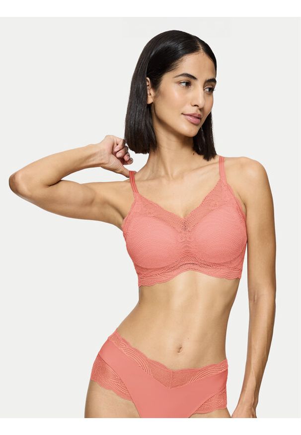 Triumph Biustonosz bezfiszbinowy Lift Smart P EX 10215939 Koralowy. Kolor: pomarańczowy. Materiał: syntetyk