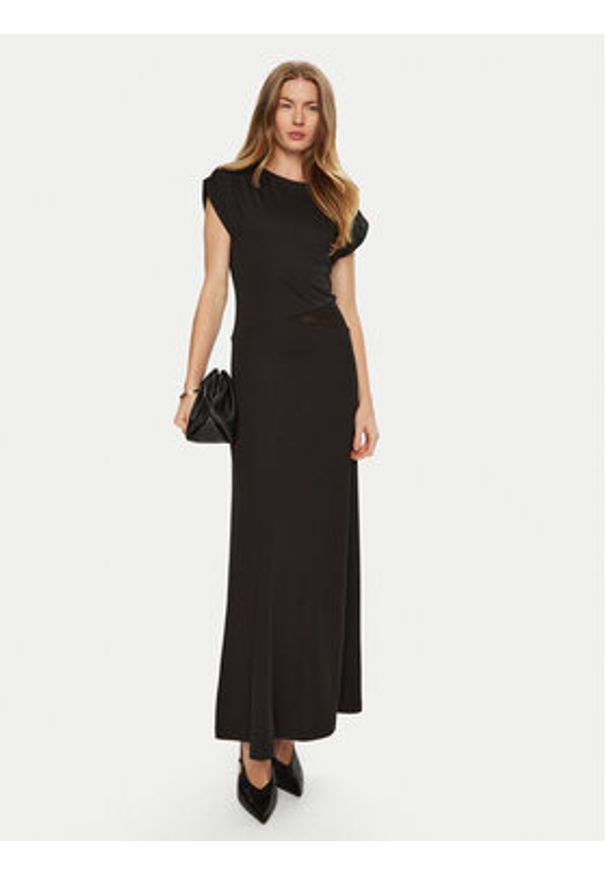 Imperial Sukienka koktajlowa AFBIIMU Czarny Regular Fit. Kolor: czarny. Materiał: wiskoza. Styl: wizytowy