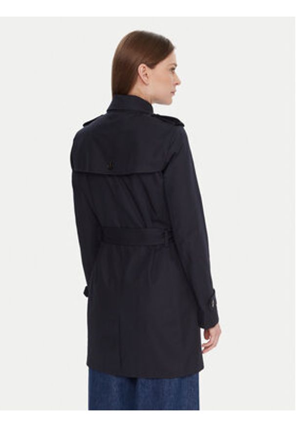 TOMMY HILFIGER - Tommy Hilfiger Trencz Heritage Single WW0WW24966 Granatowy Regular Fit. Kolor: niebieski. Materiał: bawełna