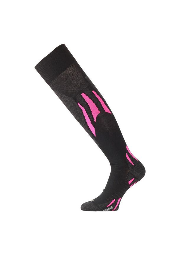 LASTING - Skarpety narciarskie damskie Lasting SWW 984 Merino 80% S (34-37). Kolor: wielokolorowy, czarny, różowy. Materiał: wełna. Sport: narciarstwo
