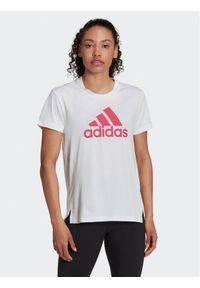 Adidas - adidas Koszulka techniczna 3-Stripes Sport Brand Love T-Shirt HK6514 Biały Regular Fit. Kolor: biały. Materiał: syntetyk #1