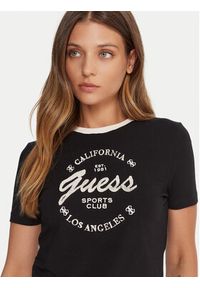 Guess T-Shirt V5BI03 J1314 Czarny Slim Fit. Kolor: czarny. Materiał: bawełna