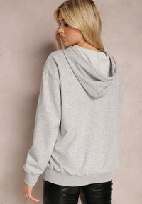 Renee - Jasnoszara Bluza Taniamenis. Typ kołnierza: kaptur. Kolor: szary. Długość rękawa: długi rękaw. Długość: długie. Wzór: nadruk