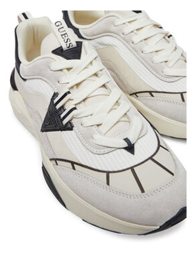 Guess Sneakersy FMJVAL ELE12 Biały. Kolor: biały. Materiał: skóra