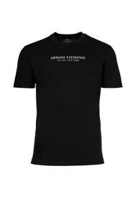 Armani Exchange T-Shirt XM001280 AF10361 MC09E Czarny Regular Fit. Kolor: czarny. Materiał: bawełna #1