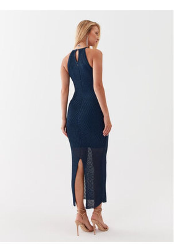 Guess Sukienka codzienna W3YK93 R24F0 Granatowy Slim Fit. Okazja: na co dzień. Kolor: niebieski. Materiał: wiskoza. Typ sukienki: proste. Styl: casual