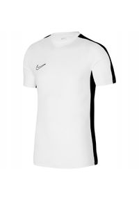 Nike - Męska Koszulka Academy DriFIT. Kolor: biały. Sport: turystyka piesza