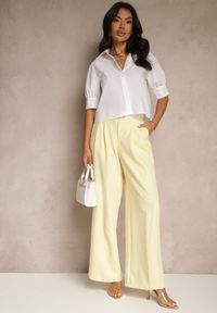 Renee - Biała Koszula z Bawełny z Bufiastymi Rękawami Silanira. Okazja: na co dzień. Kolor: biały. Materiał: bawełna. Styl: elegancki, casual #5