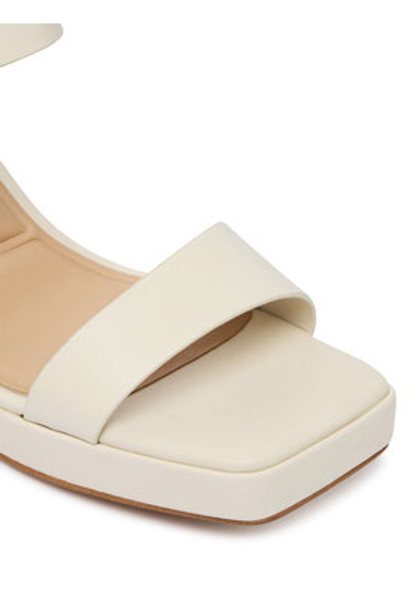 Aldo Sandały Montse 14053640 Kremowy. Kolor: kremowy. Materiał: skóra