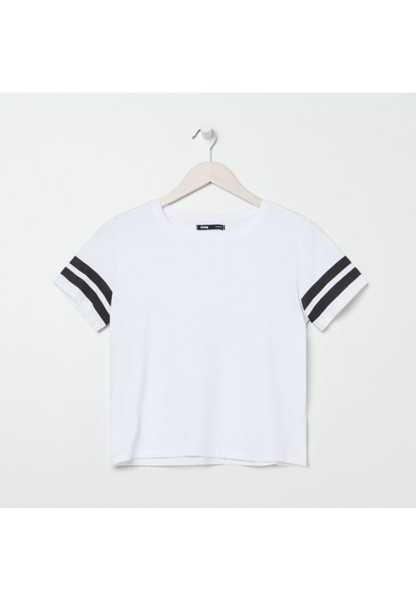 Sinsay - Koszulka - Biały. Kolor: biały