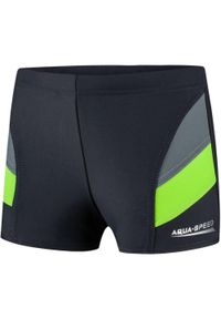 Aqua Speed - Bokserki pływackie dla dzieci ANDY. Kolor: wielokolorowy, zielony, szary