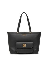Love Moschino - LOVE MOSCHINO Torebka JC4131PP1ILM0000 Czarny. Kolor: czarny. Materiał: skórzane