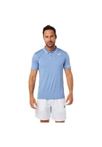 Koszulka sportowa męska Asics Court Polo Shirt. Typ kołnierza: polo. Kolor: niebieski