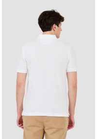 La Martina - LA MARTINA Białe męskie polo z małym logo, Rozmiar M. Typ kołnierza: polo. Kolor: biały #6