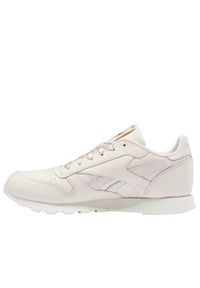 Buty do chodzenia dla dzieci Reebok Classic Leather. Zapięcie: sznurówki. Kolor: beżowy. Materiał: guma, materiał, tkanina, syntetyk. Szerokość cholewki: normalna. Model: Reebok Classic. Sport: turystyka piesza