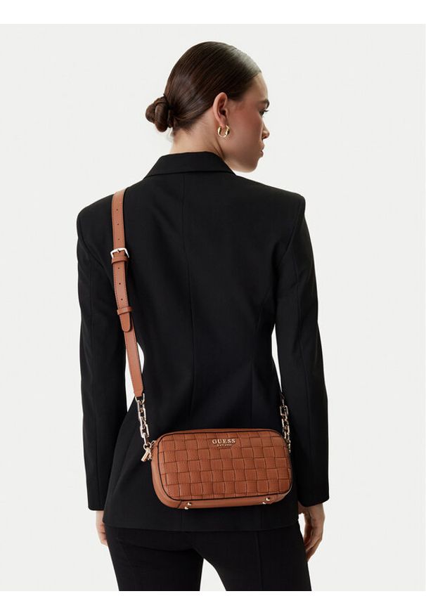 Guess Torebka Sandy HWWG84 18140 Brązowy. Kolor: brązowy. Materiał: skórzane