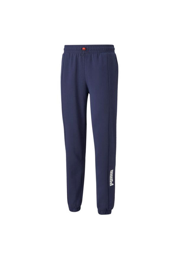 Spodnie Puma Rad Cal Pants Dk Cl, Mężczyźni. Kolor: niebieski. Materiał: materiał, bawełna