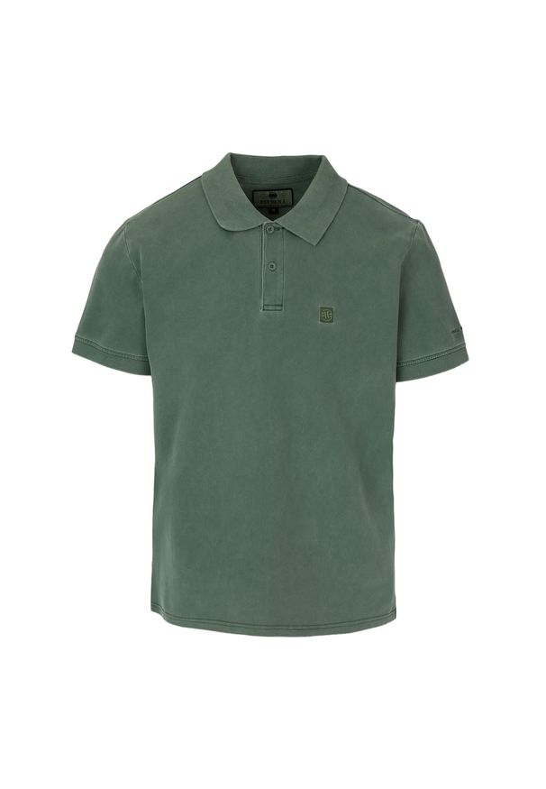 PITBULL - Koszulka polo męska Pitbull Washed Polo. Typ kołnierza: polo. Kolor: zielony