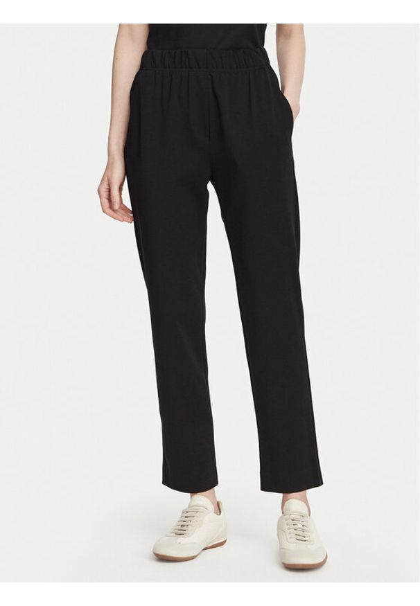 Weekend Max Mara Spodnie materiałowe Elfo 2625786011 Czarny Regular Fit. Kolor: czarny. Materiał: bawełna