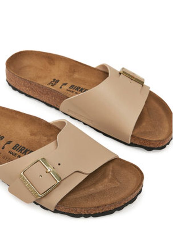 Birkenstock Klapki Catalina 1029245 Beżowy. Kolor: beżowy. Materiał: skóra